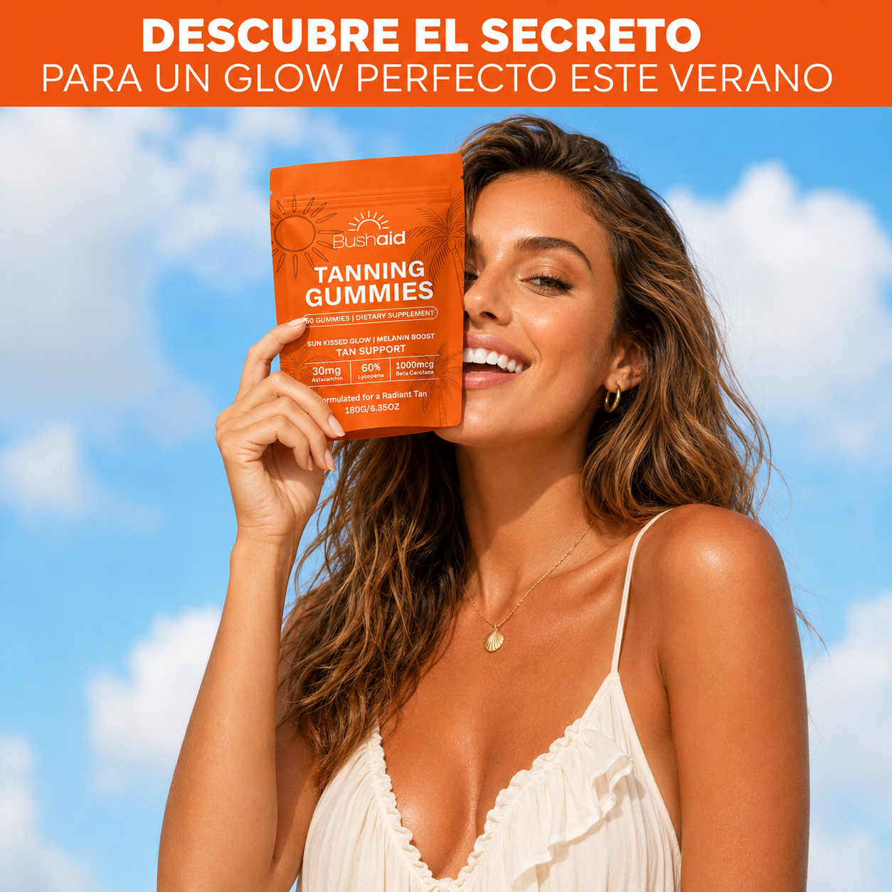 Gomitas bronceadoras para un tono dorado y luminoso