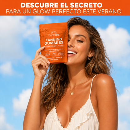 Gomitas bronceadoras para un tono dorado y luminoso