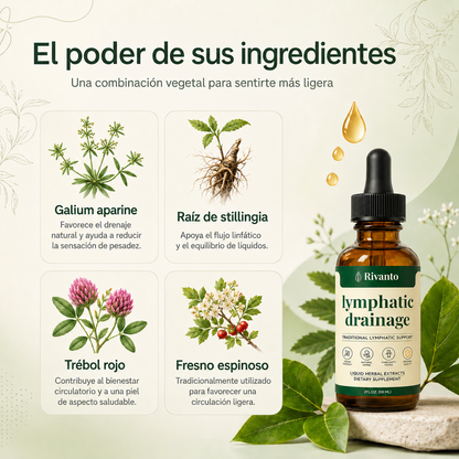 Gotas naturales para favorecer el drenaje linfático y reducir la hinchazón