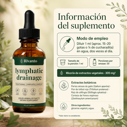 Gotas naturales para favorecer el drenaje linfático y reducir la hinchazón