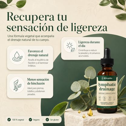 Gotas naturales para favorecer el drenaje linfático y reducir la hinchazón