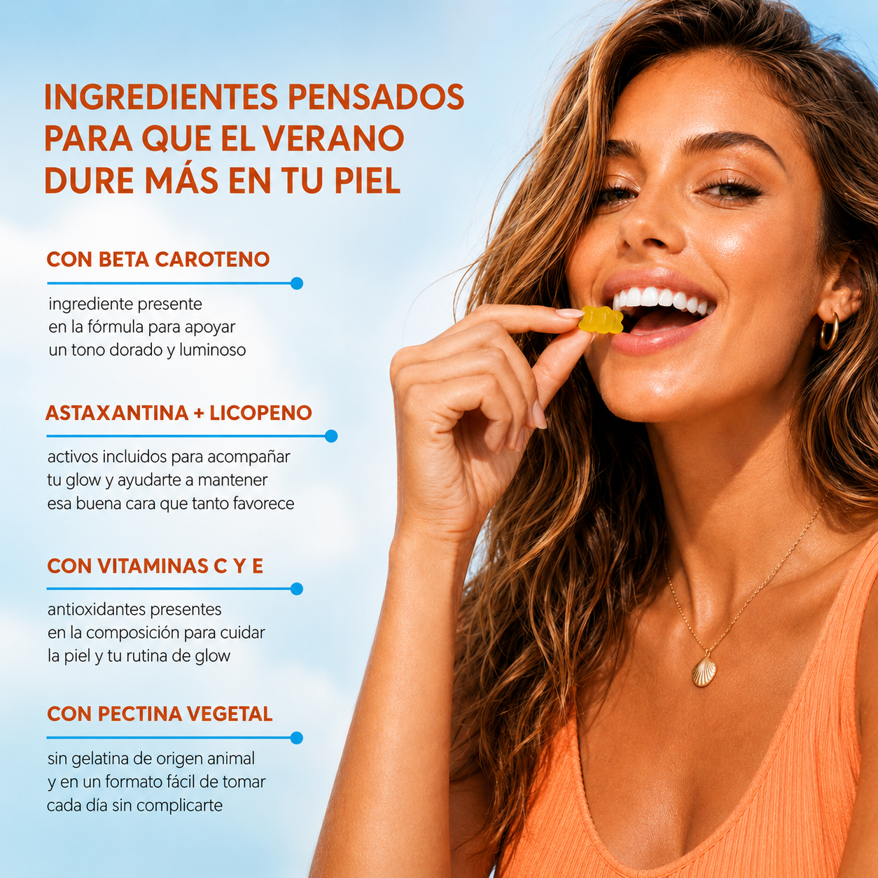 Gomitas bronceadoras para que el verano dure más en tu piel