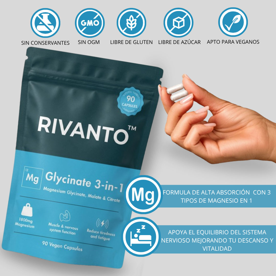 Triple magnesio | Energía, Relajación Muscular y Bienestar Mental
