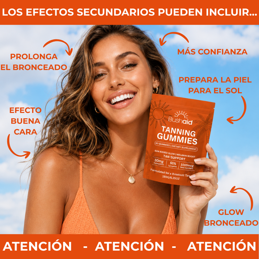 Gomitas bronceadoras para un tono dorado y luminoso